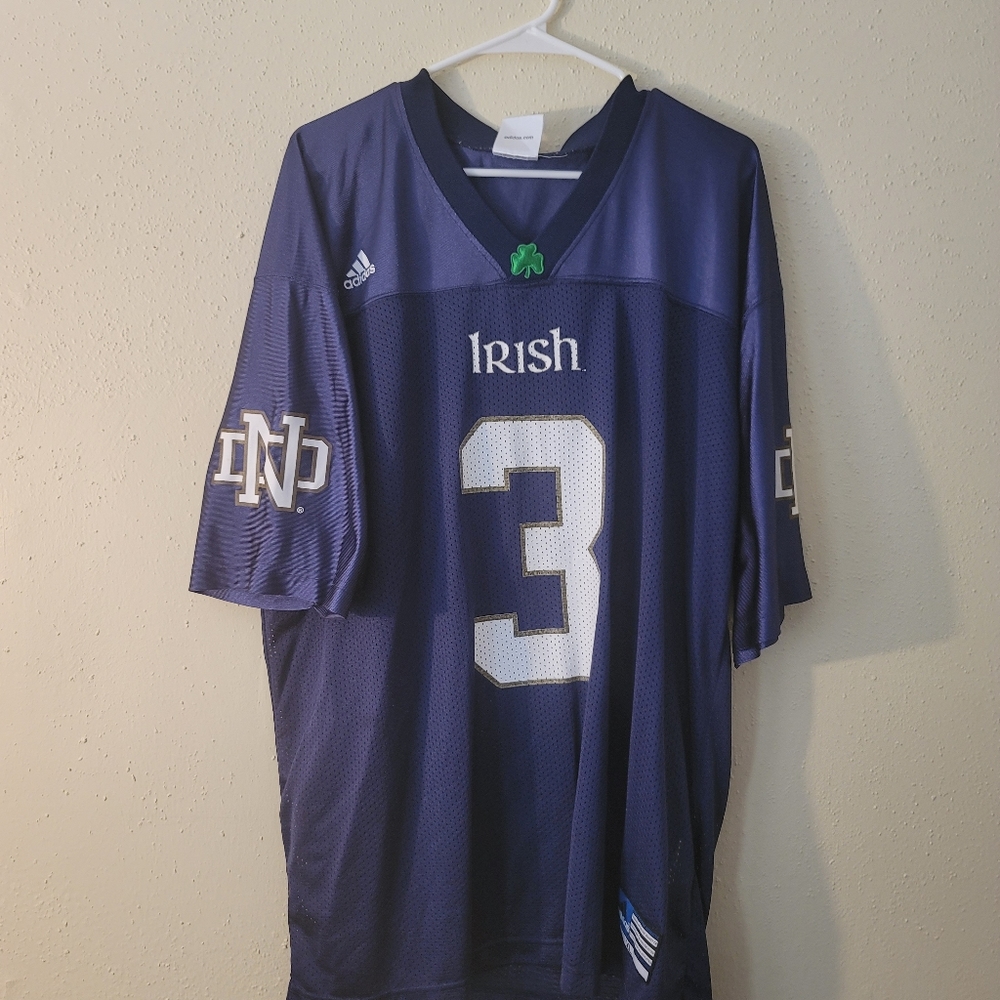 Vintage 90's Adidas Notre Dame Navy Jersey